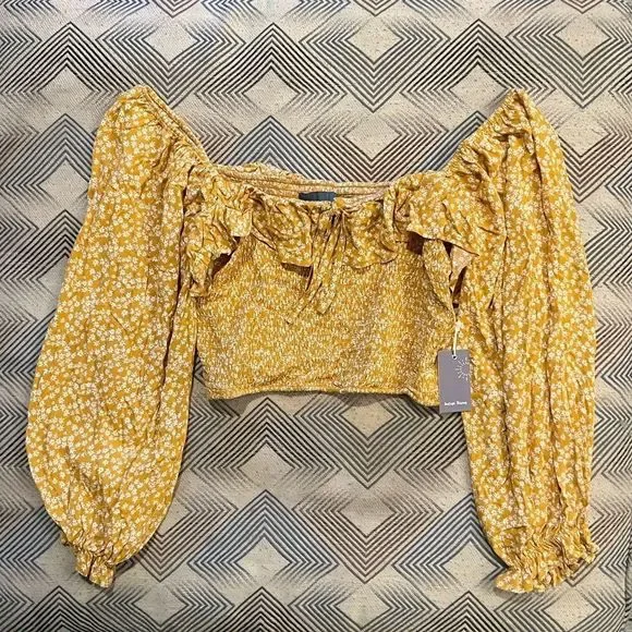 Índigo Rising Cropped Top - Picture 1 of 9